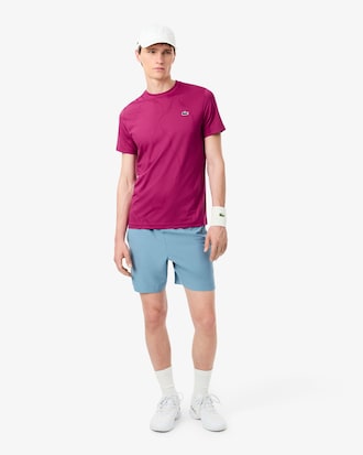 Playera de Tenis con Cocodrilo de Jacquard Ultra Dry