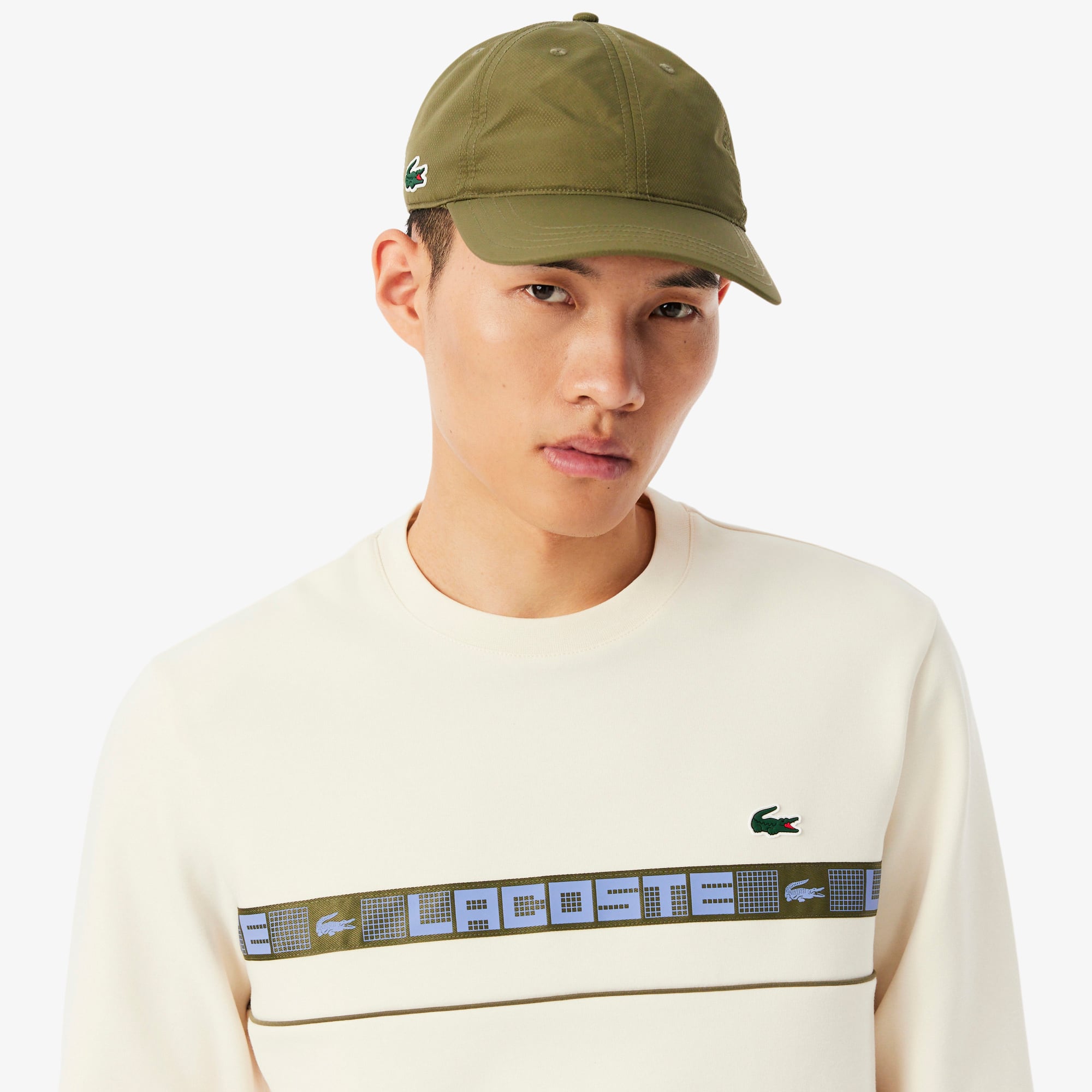 Men's Branded Stripe Tennis Sweatshirt - Sweaters