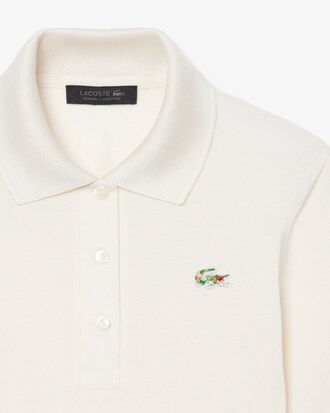 Runway Slim Fit Beaded Crocodile Silk Polo Shirt