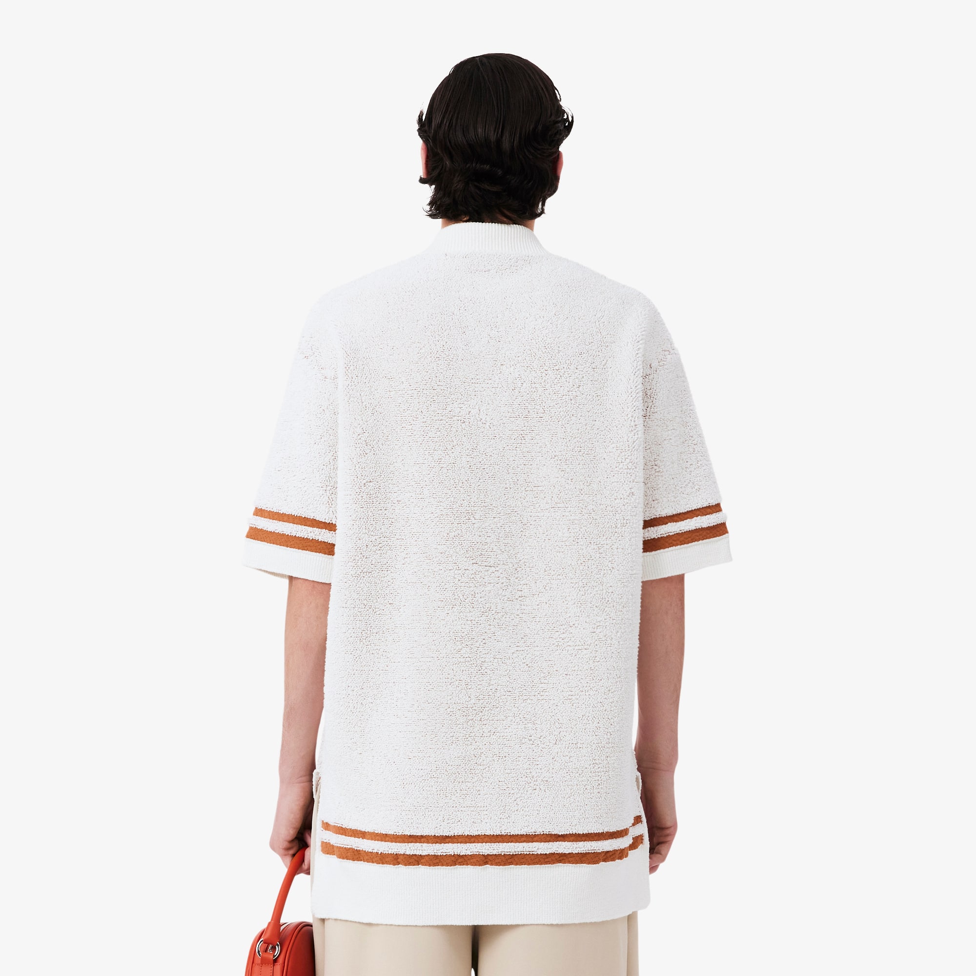 Runway Bouclé Knit Polo Collar Sweater