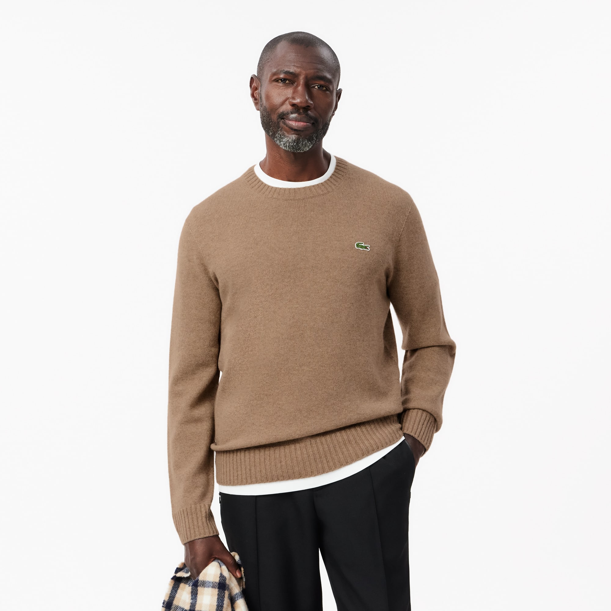 メンズウェア MENS 3D LOGO CREW NECK Men's 3D Knit Cashmere Crew Neck Sweater - Sweaters
