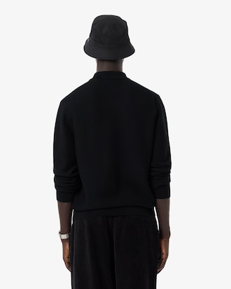 Classic Fit Long Sleeved Knitted Polo Shirt