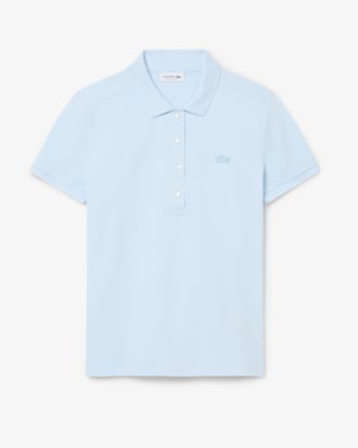 Polo femme L.12.D slim fit en piqu&eacute; de coton stretch