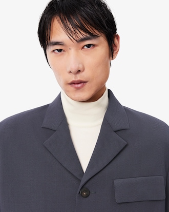 Runway Cropped Jacquard Tailored Jacket
