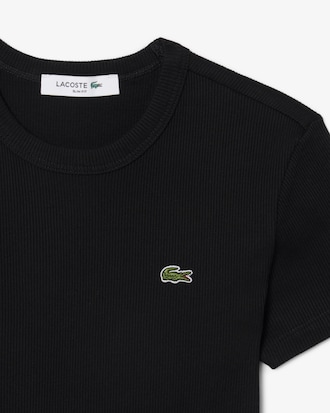 Playera Para Mujer De Corte Slim De Algod&oacute;n Acanalado