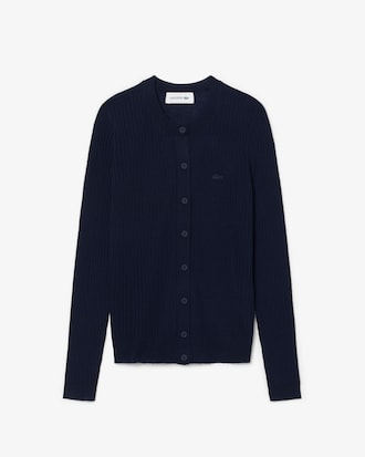 Women's Rib Knit Merino Wool Cardigan