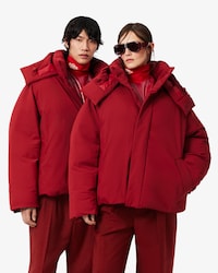 Runway High Neck Hooded Puffed Jacket