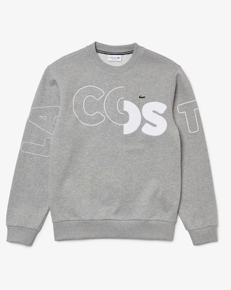 Men's Heritage Destructured Branding Crew Neck Fleece Sweatshirt