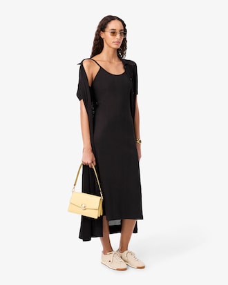 Ribbed Cotton Strappy Maxi Dress