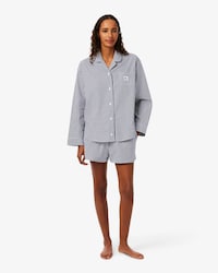 Oversized Striped Poplin Pajama Set
