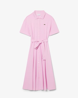 Women's Flared Mini-Piqu&eacute; Polo Dress
