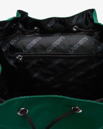 Branded Nylon Flap Backpack