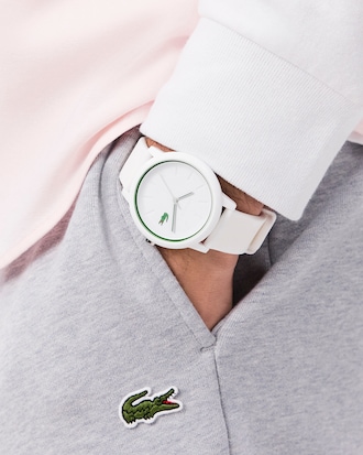 Reloj Para Hombre Lacoste.12.12 Con Correa De Silic&oacute;n Blanca