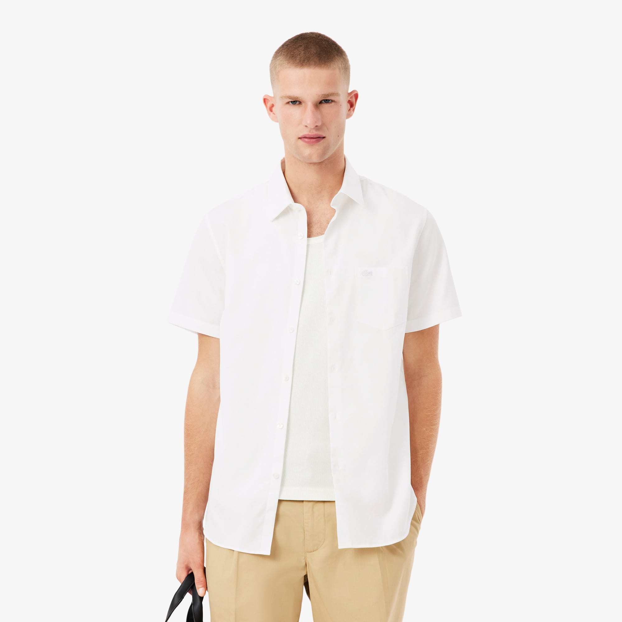 Men's Regular Fit Short Sleeve Cotton Shirt - Button Down Shirts