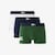 Green / Navy Blue / White