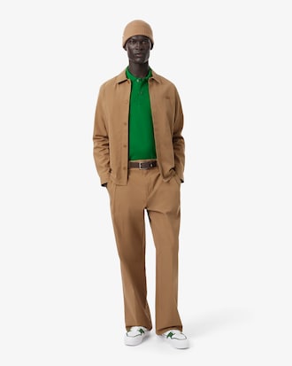 Pantalon &agrave; plis en twill loose fit