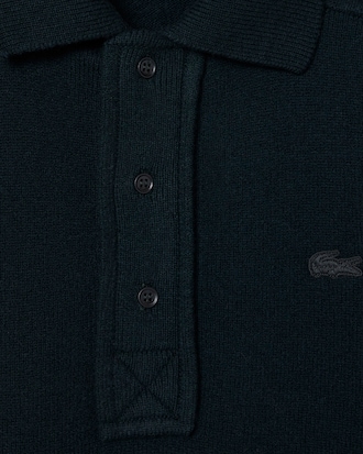 Runway Felted Wool Polo Collar Sweater