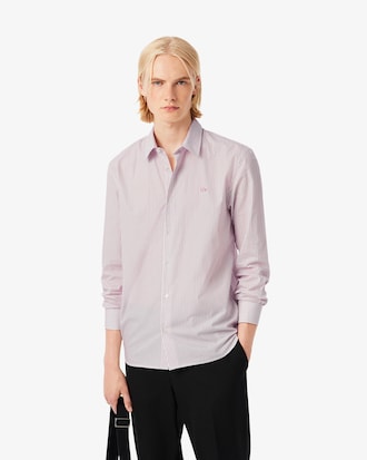 Chemise regular fit popeline ray&eacute;e