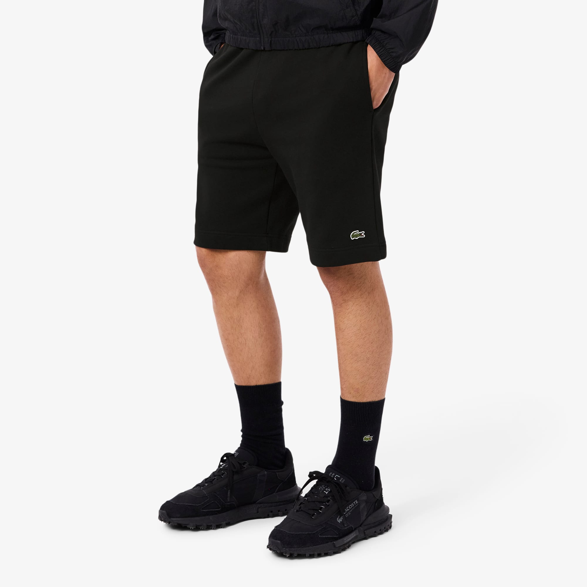 ハーフ・ショートパンツ LACOSTE Men Shorts GH9860 031 Black Men's Slim Fit Stretch Cotton Shorts - Shorts & Swim - New