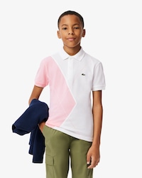 Kids' Contrast Argyle Mini Piqué Polo
