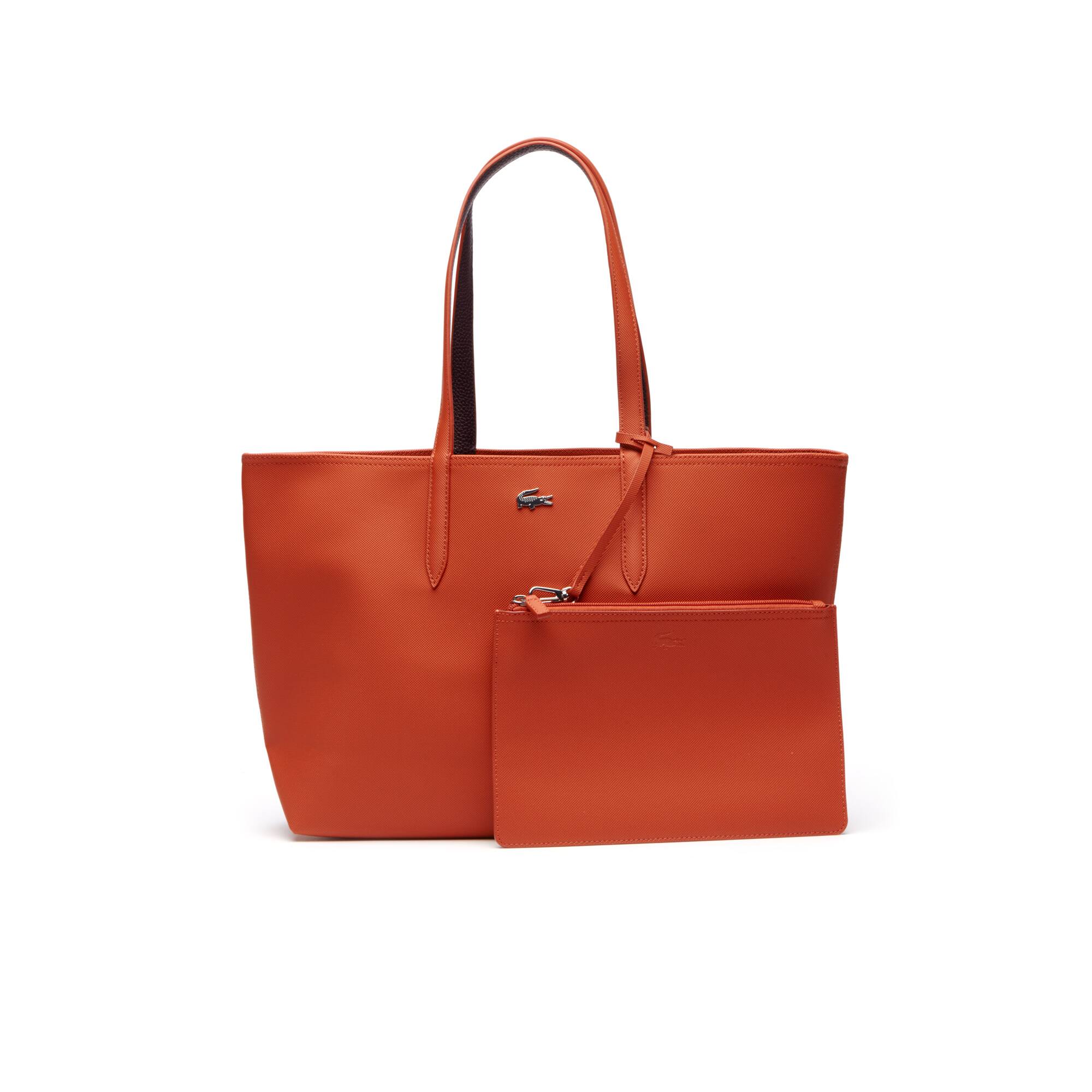 Purses And Handbags Clutches Totes Lacoste Women S Anna Reversible Bicolor Tote Bag