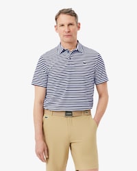 Regular Fit Ultra Dry Striped Golf Polo