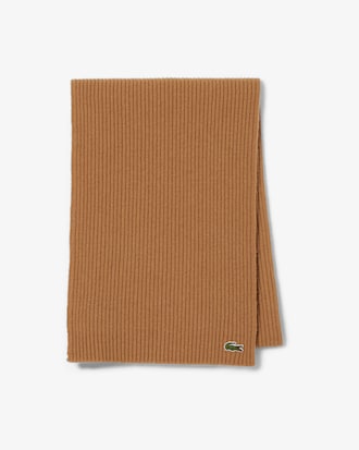 Unisex Ribbed Wool Scarf