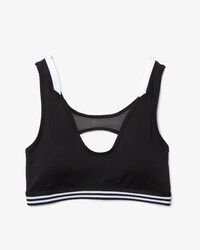 Sujetador deportivo Lacoste SPORT con detalles en contraste y recortes para mujer