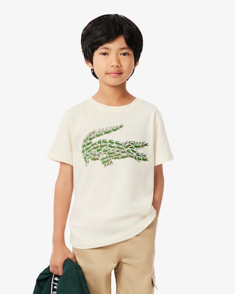 T-shirt coton imprim&eacute; crocodile