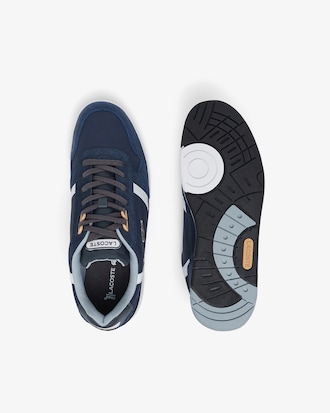 Men's T-Clip Leather and Suede Sneakers