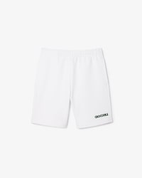 Men's Regular Fit Text Embroidery Fleece Shorts
