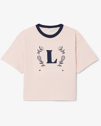 T-shirt coton badge contrast&eacute;
