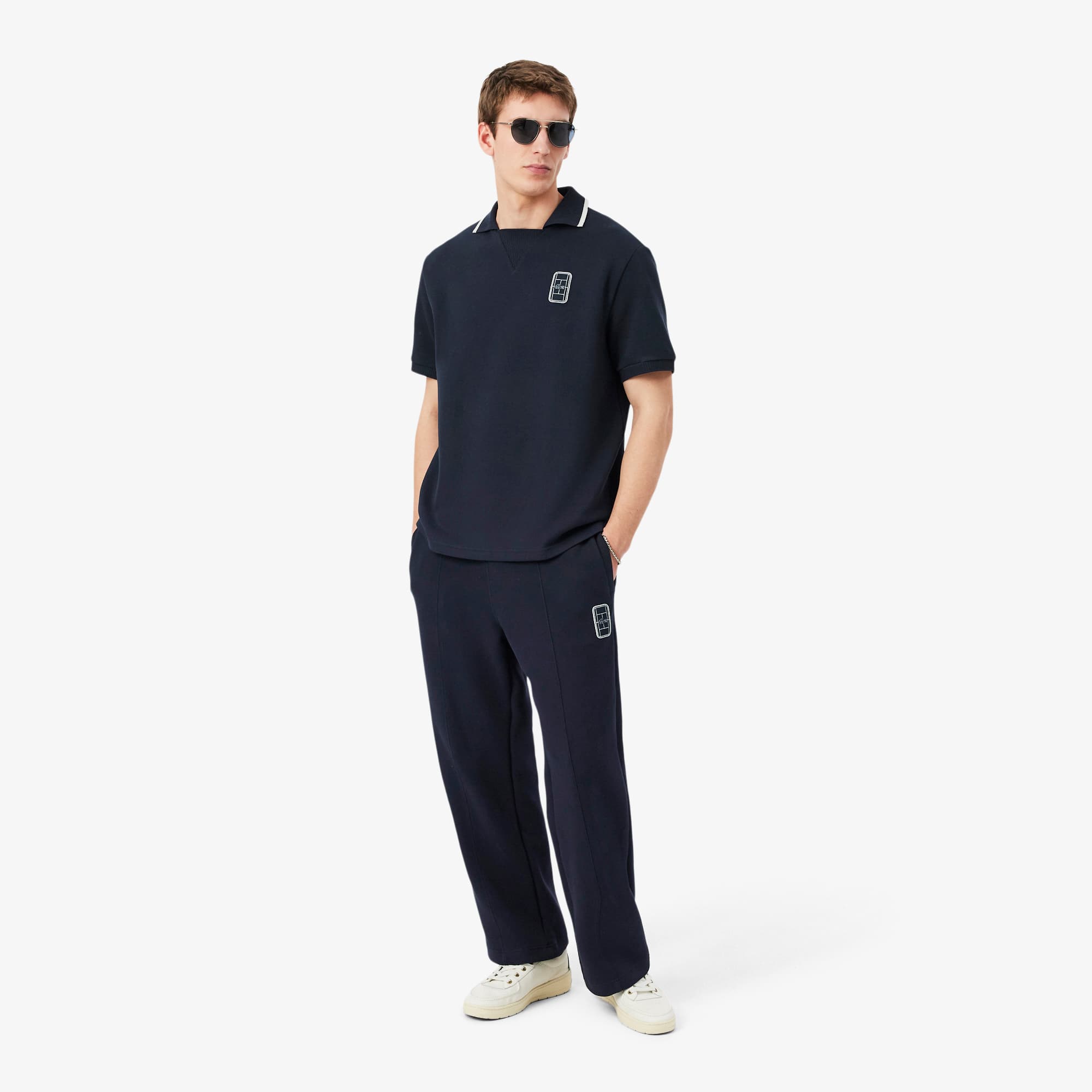 Badge Accent Piqué Sweatpants