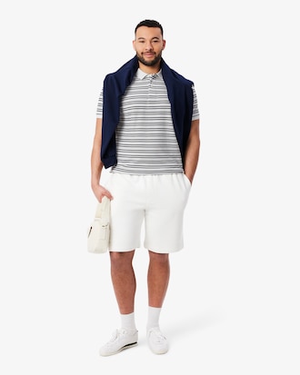 Classic Fit Striped Petit Piqu&eacute; Polo