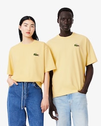 Unisex Loose Fit Heavy Cotton Badge T-Shirt
