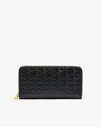 Maheki Embossed Leather Zip Billfold