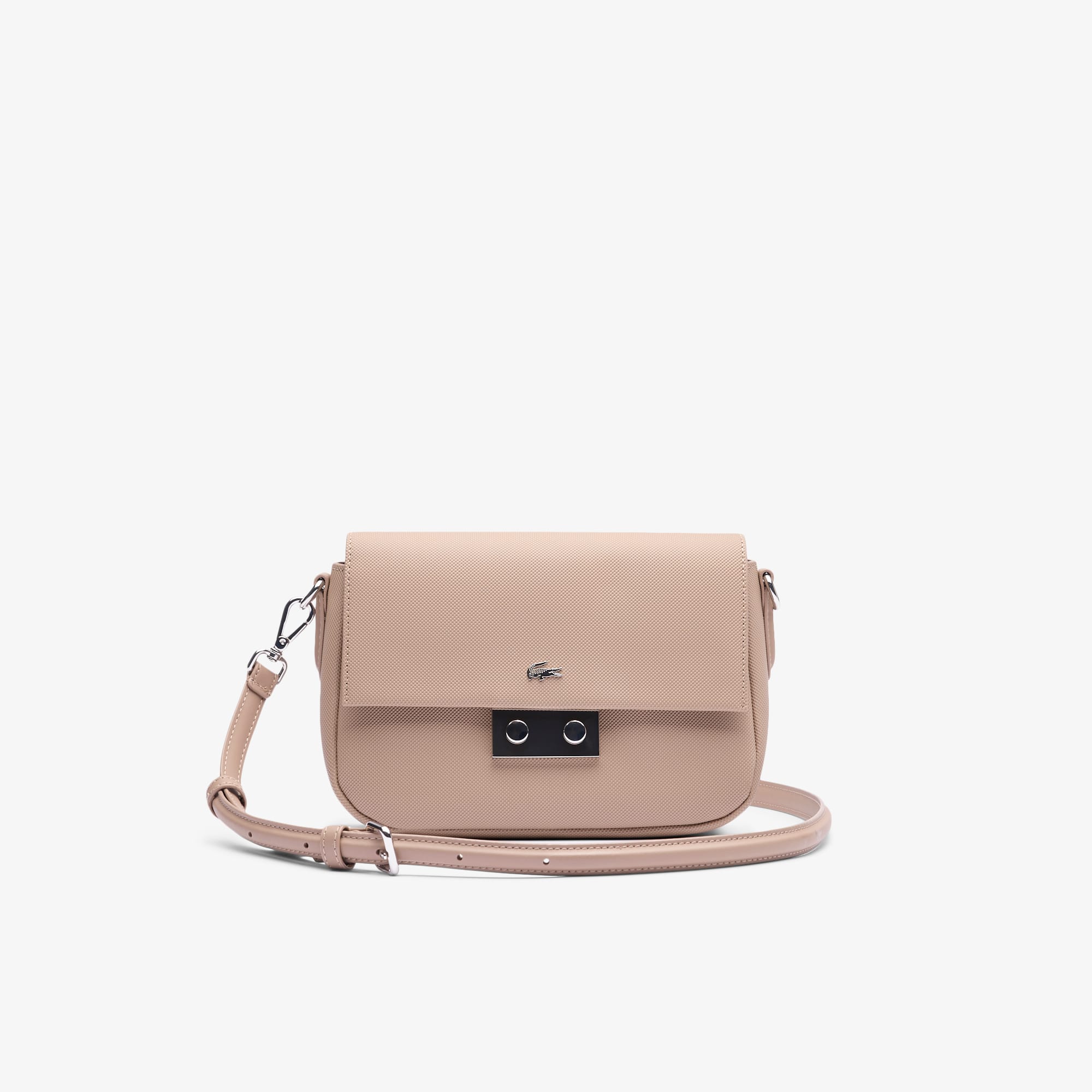 Lacoste Flap Close Shoulder Bag - One Size In Sand