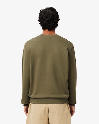 Men's Embroidered Motif Fleece Sweatshirt