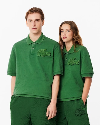 Unisex Embroidery Collection Oversized Polo