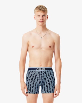 Men's 3-Pack Monogram Print Boxer Briefs