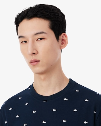 Men's Crocodile Print Pajama Top