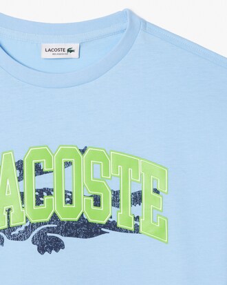 Kids' Crocodile Print Cotton T-Shirt