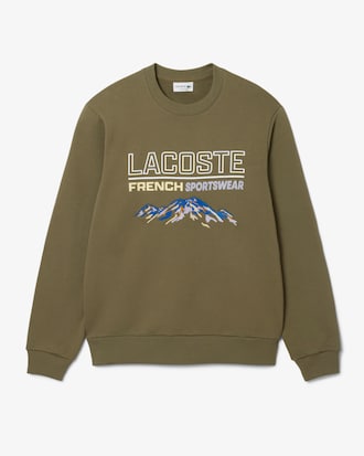 Men's Embroidered Motif Fleece Sweatshirt