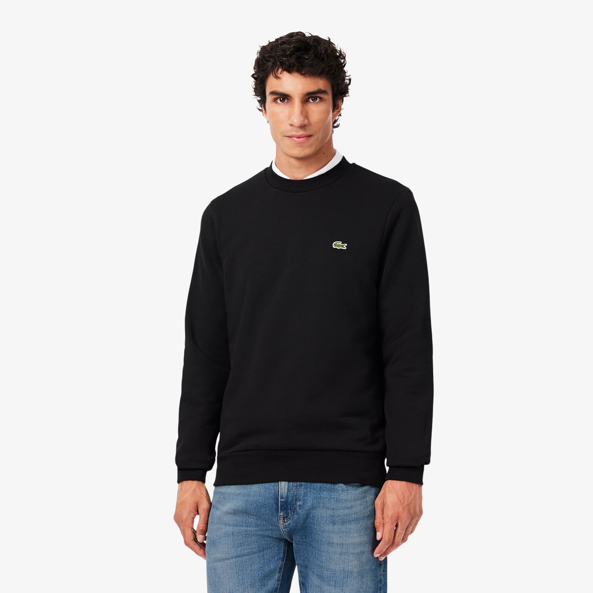 Lacoste | Men's Classic Fit Fleece Sweatshirt, Black, Size Medium