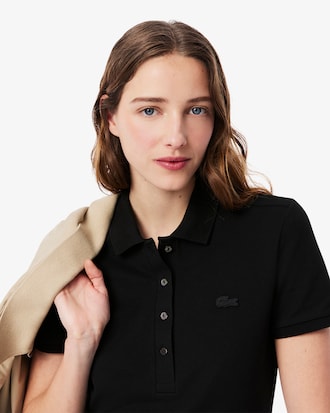 Women's Slim Fit Stretch Mini Piqué Polo Dress