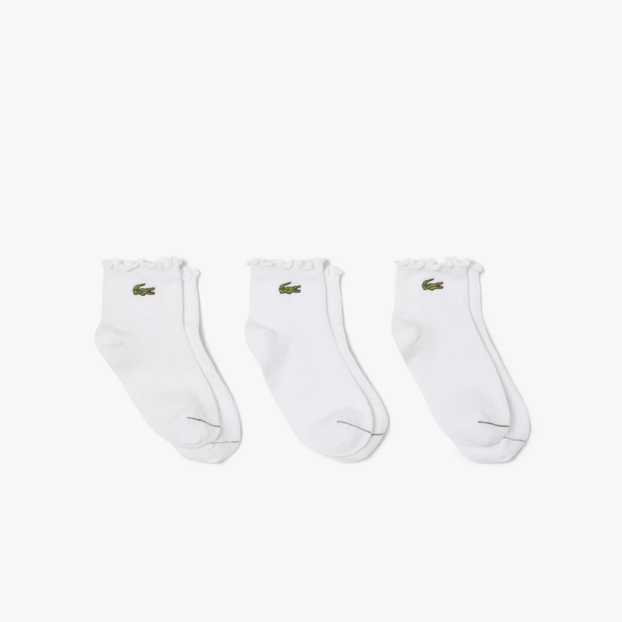 Lacoste 3-pack Cotton Socks - 6 - 34-38 In White