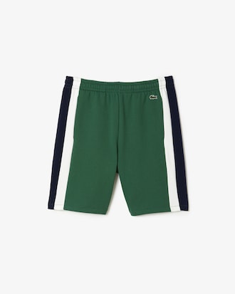 Short color-block homme Lacoste en molleton gratt&eacute;
