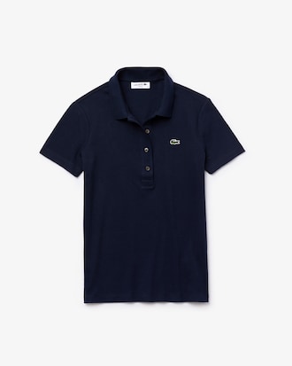 Women's Lacoste Ribbed Cotton Polo Shirt
