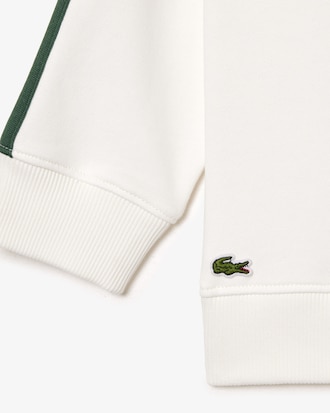 Sudadera de algodón estampada con cuello estilo camionero