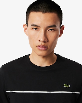 Playera De Punto De Algod&oacute;n Con Ribete De Logo Para Hombre